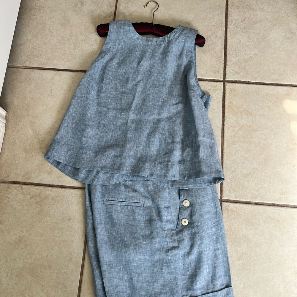 LOFT Blue Women Shorts Set